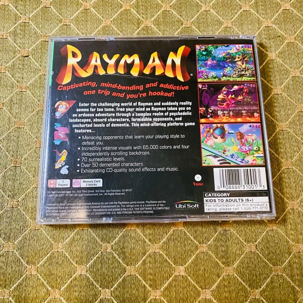 Sony Playstation Rayman 1995 Greatest Hits 1997 with Manual115